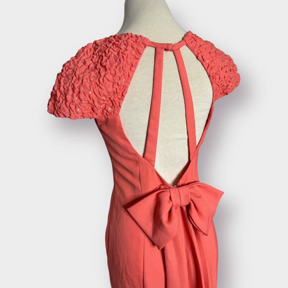 Vintage 80s Eve of Milady Coral‎ formal Dress - Picture 6 of 6